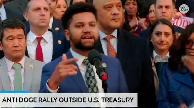.Maxwell Alejandro Frost: We just tried to enter the Treasury Building because we need to provide oversight to Elon Musk. The people deserve transparency. The fact that an unelected billionaire has all your private information is a problem