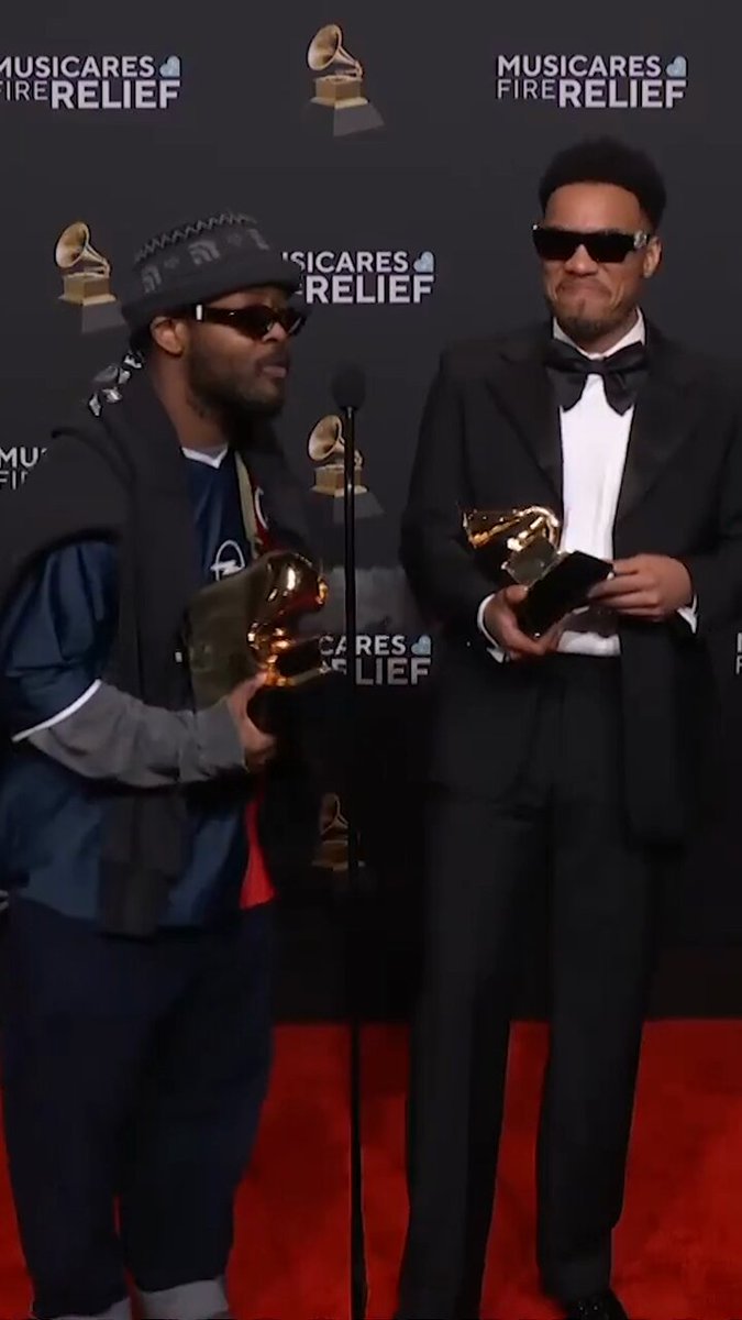 Congrats knxwledge and Anderson .Paak on taking home the award for Best Progressive R&amp;B Album at the #GRAMMYs, the first in #StonesThrow history. Where do we go from here? 🍾🍾 Listen: Vinyl: