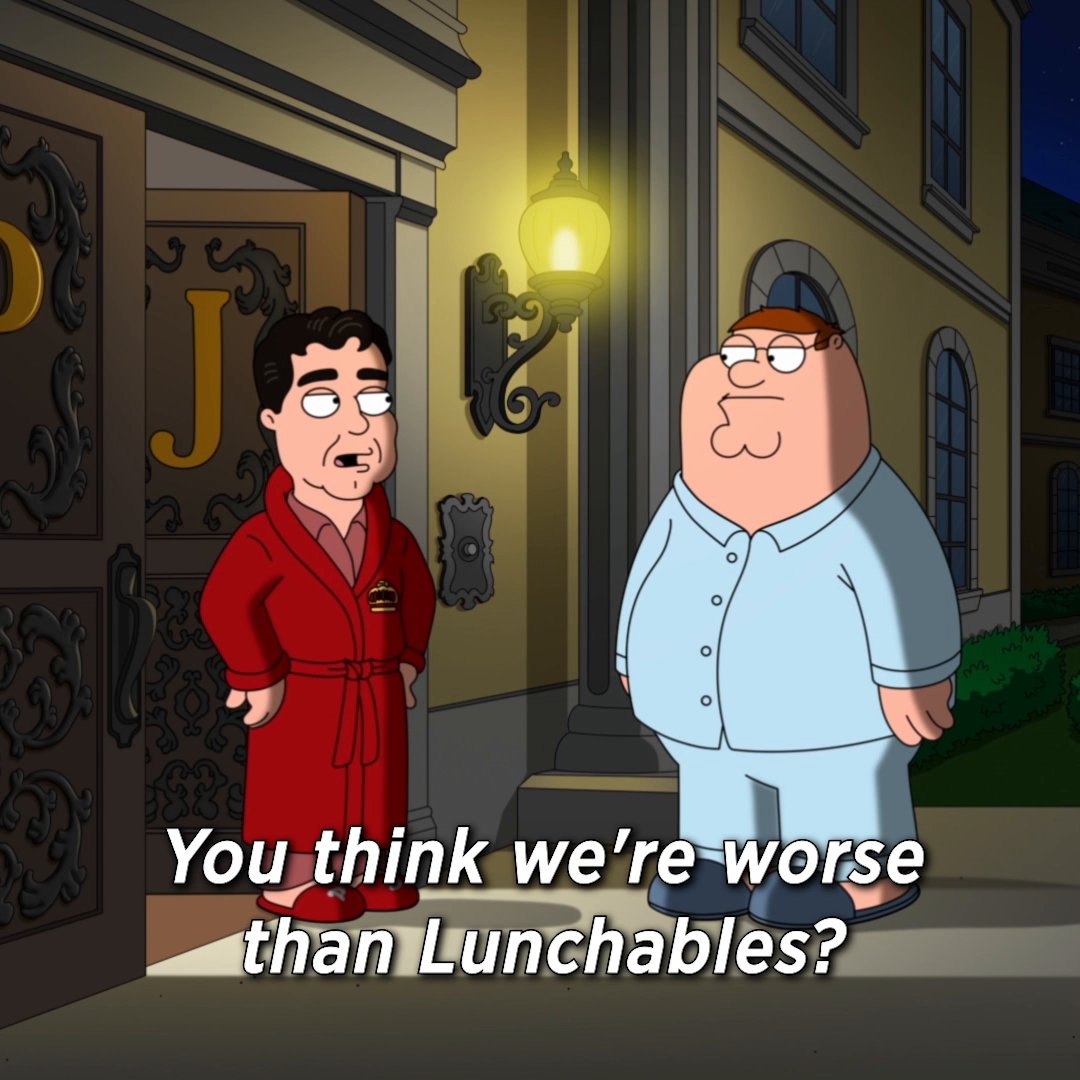 the research don't lie, papa john 🍕 the #familyguy season premiere drops february 16 on #FOX, next day on Hulu.