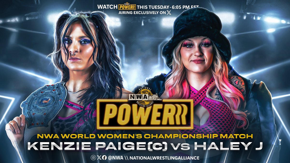 It's 6:05e! It's time for WRESTLING! It's time for NWA POWERRR! Both the NWA World Women's Title and the NWA National Heavyweight Title are on the line in our MASSIVE season premiere emanating from Dothan, Alabama!