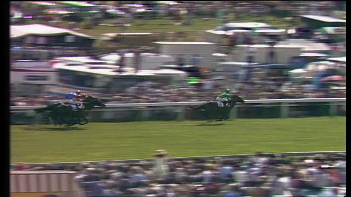 Iconic - the mighty Shergar carries the famous silks of the Aga Khan to Derby glory in 1981. The most famous horse associated with the late owner/breeder, this record-breaking 10-length triumph still stands as a benchmark for a race first run in 1780.