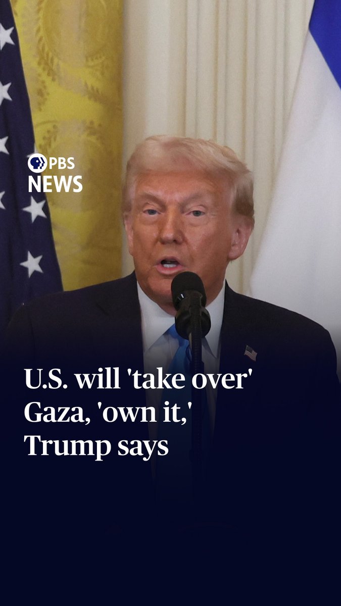 President Donald Trump said Tuesday that the United States will “take over” Gaza and rebuild it in the aftermath of Israel’s war against Hamas. The president’s comments came during a joint news conference at the White House with visiting Israeli Prime Minister Benjamin Netanyahu. Trump, calling the Gaza Strip “a symbol of death and destruction for so many decades” and “an unlucky place for a long time,” said the area “should not go through a process of rebuilding and occupation by the same people that have really stood there and fought for it … and lived a miserable existence there.” Instead, the president called on “countries of interest with humanitarian hearts” to build “various domains that will ultimately be occupied by the 1.8 million Palestinians living in Gaza.” Last month, the Biden administration, with assistance from the Trump transition team, helped secure an ongoing ceasefire between Israel and Hamas that has involved the exchange of hostages and prisoners on both sides. Gazans began returning to the devastated territory in late January. The president said that the “only reason” Palestinians want to return to Gaza is because “they have no alternative.” Trump said the U.S. will “be responsible for dismantling all of the dangerous, unexploded bombs and other weapons on the site,” leveling the destroyed buildings and creating economic development in the area. When asked who he envisions living in Gaza after it is rebuilt, Trump said, “the world's people,” including Palestinians.
