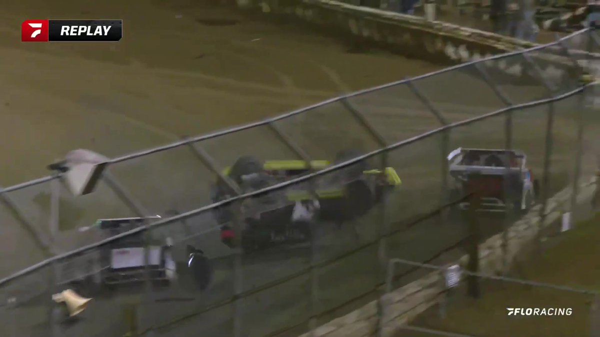 💥 Scary flip down the front stretch in Mod Lite B-Main #2 at Ocala Speedway