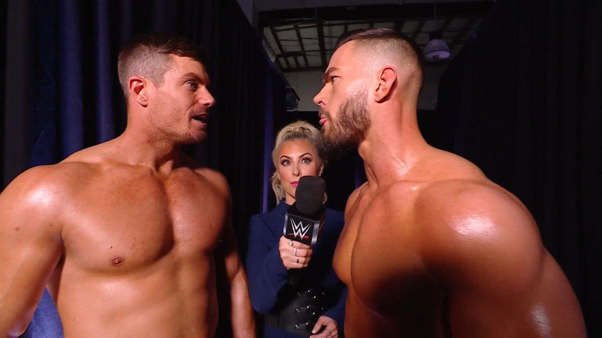 😅 😅 😅 Things are fine between Grayson Waller and Austin Theory as their NXT Championship Match looms... #WWENXT