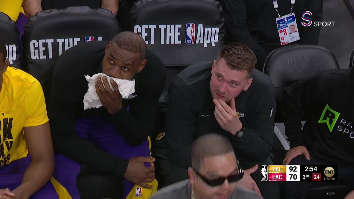 😬 "Görmeye alışmamız gereken bir görüntü." LeBron James 🤝 Luka Doncic