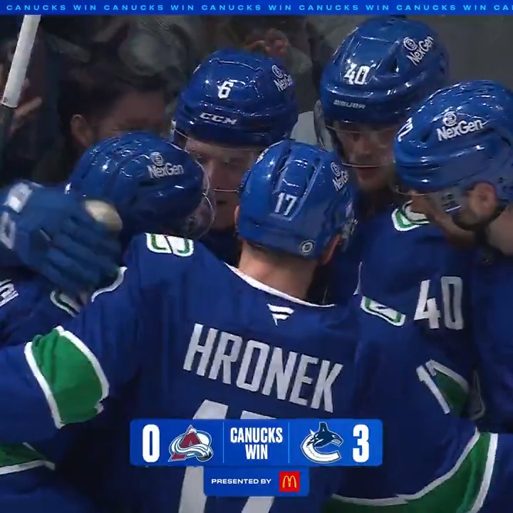 BLANKED THE AVS❗️ #Canucks | McDonald's 🇨🇦