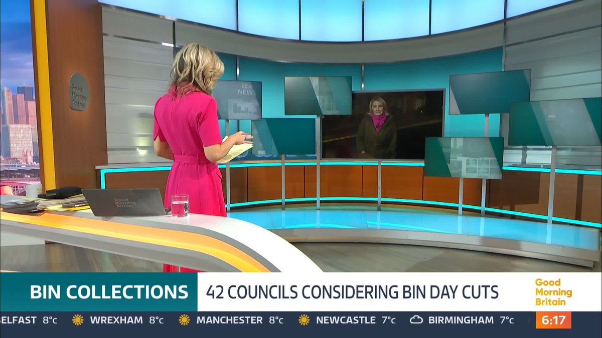 One in ten councils across the UK are considering cutting the number of bin and recycling collections. Four councils want to move rubbish bin collections to just once a month, according to figures analysed by the Taxpayers Alliance. Juliet Dunlop reports.