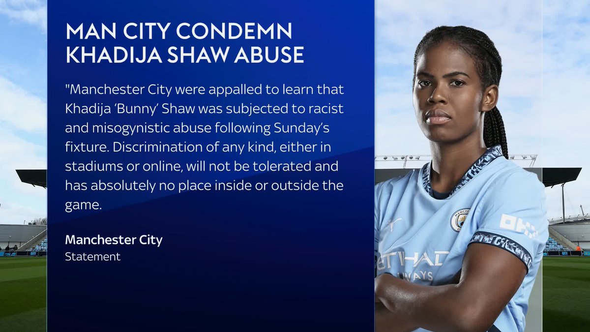Manchester City have reported abuse directed towards Khadija 'Bunny' Shaw following their Women's Super League defeat against Arsenal to the police.