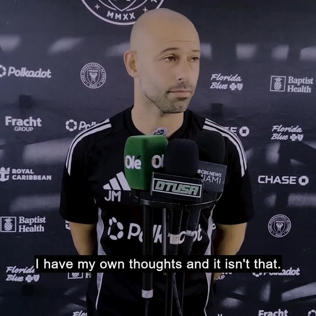 🗣️ "I have my own thoughts and it isn’t that” Javier Mascherano disagrees with Cristiano Ronaldo saying that he is the best footballer of all time 🏆 🎥: Inter Miami