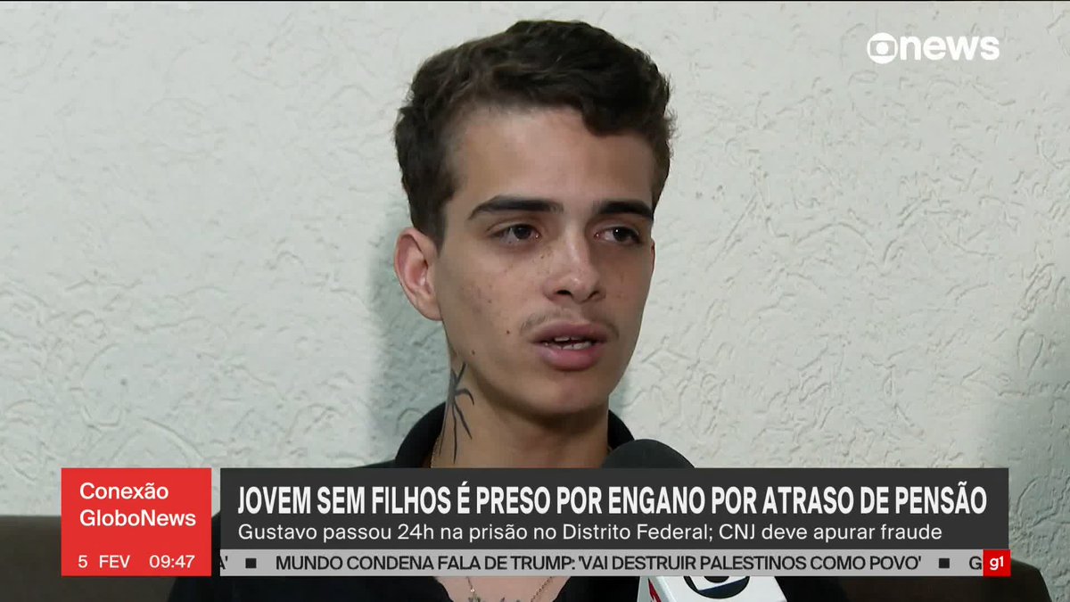 Jovem sem filhos é preso por engano por atraso de pensão e passou 24h na prisão no Distrito Federal. CNJ deve apurar fraude. ➡ Assista ao #ConexãoGloboNews: #GloboNews