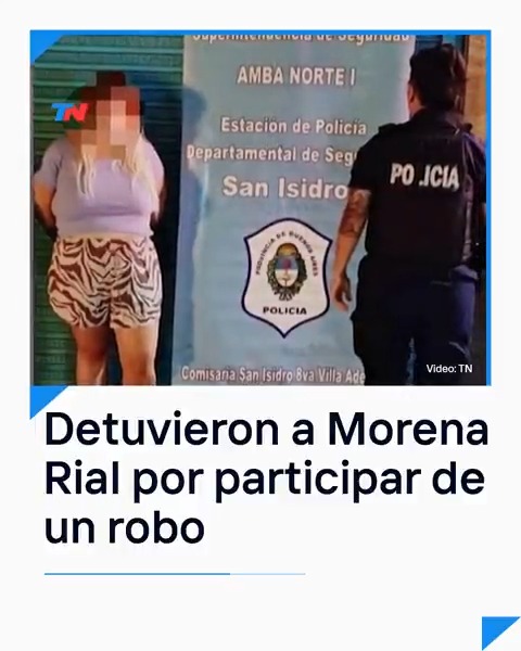 La mediática fue sorprendida por la policía en un hotel de la Ciudad de Buenos Aires. Tras una investigación, la Justicia determinó que participó de un robo el pasado 18 de enero en Villa Adelina.