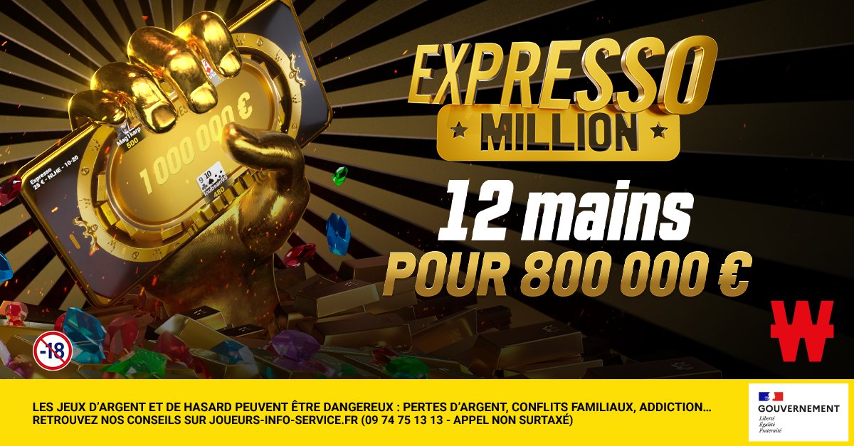 🤑 12 mains, net, sans bavure : remporter 800 000 € sur un Expresso Million c'est aussi simple que ça !