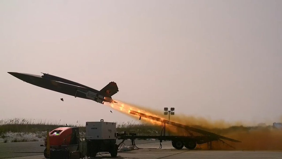 Flight of the Valkyrie. Awesome slow-mo of the Kratos XQ-58A Valkyrie's first flight from back in 2023, I believe. The XQ-58A is being developed through an AFRL partnership with Kratos to provide a low cost stealthy unmanned combat aerial vehicle. More videos to come. 🤘😎