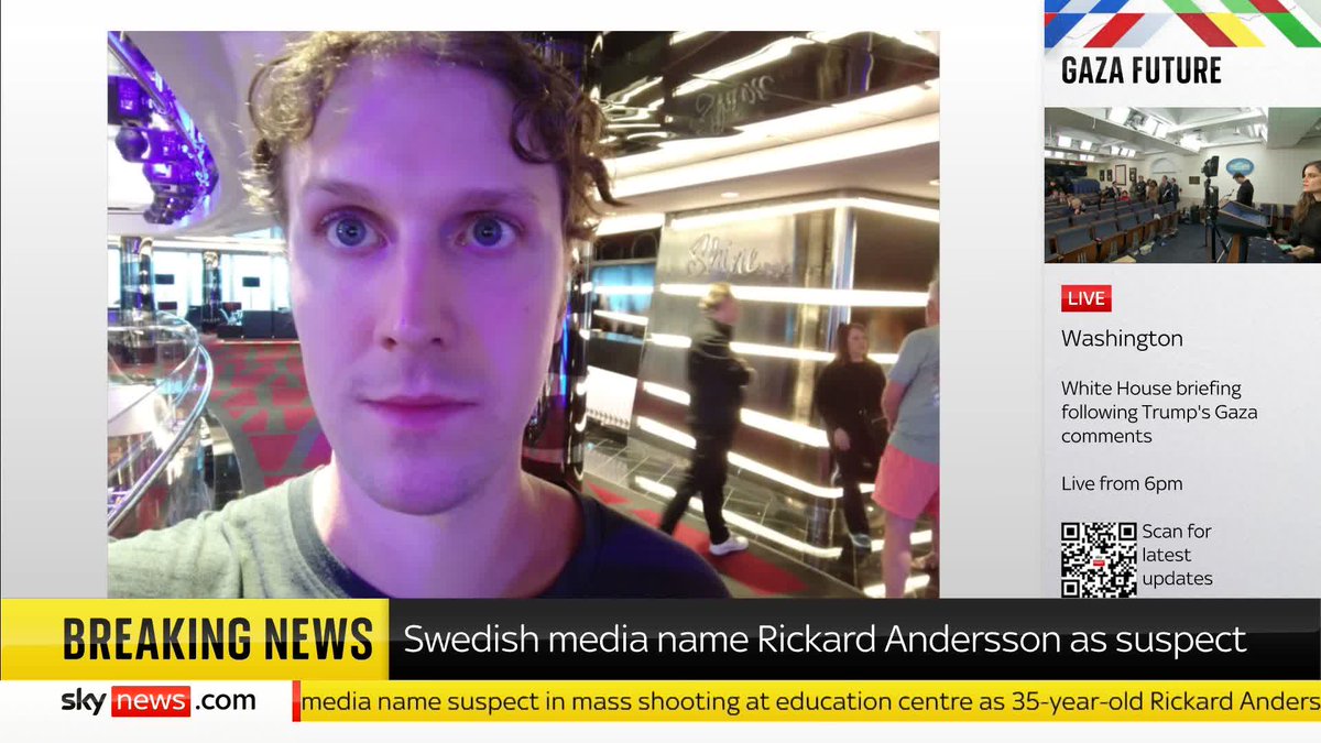 BREAKING: Swedish media name suspect in mass shooting at an adult education centre. More on this story: 📺 Sky 501, Virgin 602, Freeview 233 and YouTube
