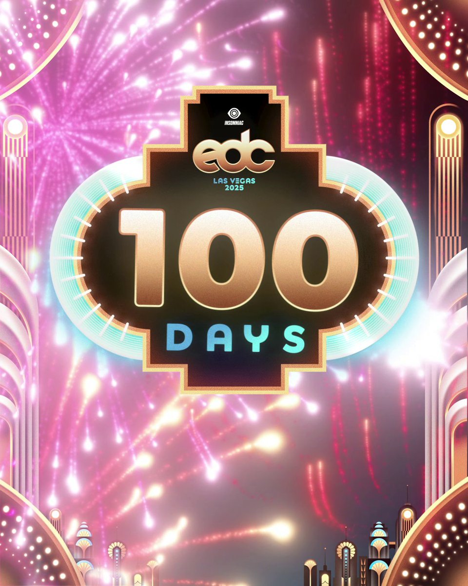 100 DAYS till we're HOME!✨ The Official EDC Las Vegas 2025 Lineup Reveal will be Wed. 2/12 at 6pm PT!🫶 Music Through Music is BACK! Tune in at &amp; join your fellow Headliners as we put together the pieces of #EDCLV2025!🌈🌙 #EDCLVLineup