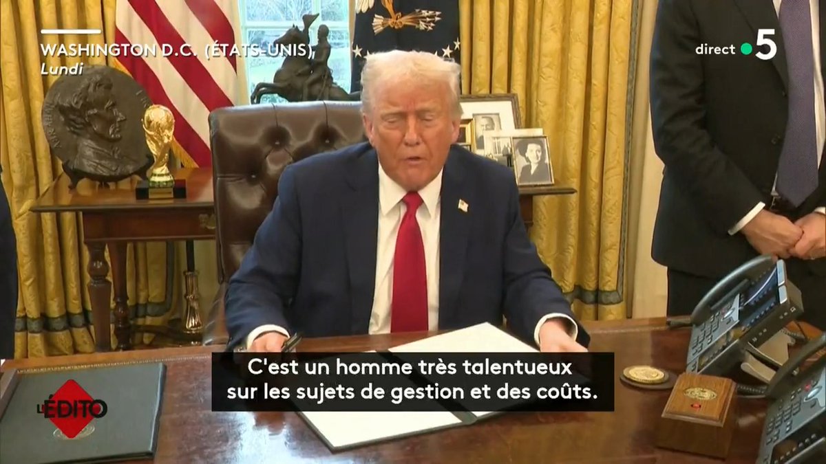 Elon Musk, coup de force au cœur de l’état américain : décryptage dans l’édito de #PatrickCohen ⬇️ #CàVous