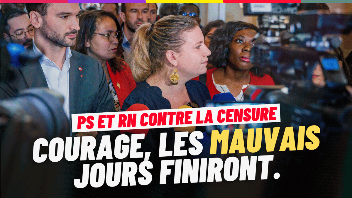 🔴🗣 « Insoumis, Écologistes, Communistes et 6 socialistes sont désormais les seuls opposants au pouvoir macroniste. Nous continuerons de porter une alternative à ce monde de malheur. À celles et ceux qui nous écoutent : Courage, les mauvais jours finiront ❤️ » - Mathilde Panot