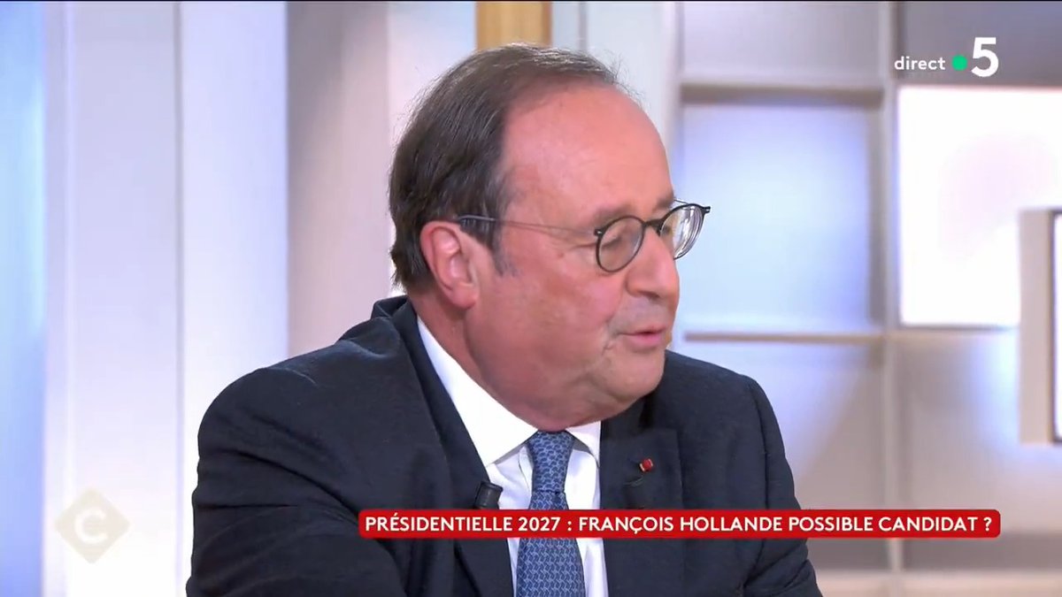 "La responsabilité des socialistes est de préparer l’alternance. S’ils ne sont pas là, la droitisation de la droite et l’extrême droite apporteront des solutions extrêmement dangereuses pour notre pays." Présidentielle 2027 : François Hollande s'exprime dans #CàVous