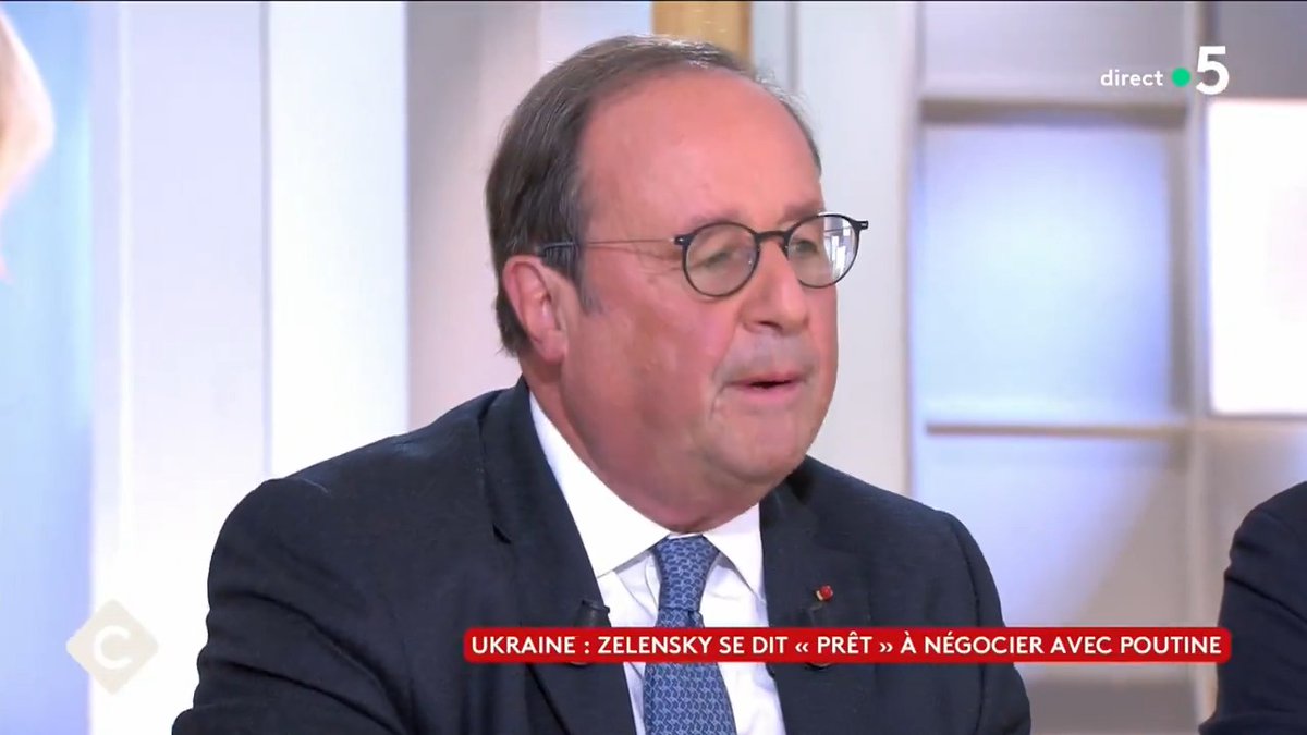 "Zelensky est dans une impasse, il doit négocier avec Trump. Nous, Européens, devons accepter de fournir des garanties de sécurité. Il faut une Europe capable d’assurer sa défense face à Poutine." Ukraine/Russie : François Hollande dans #CàVous