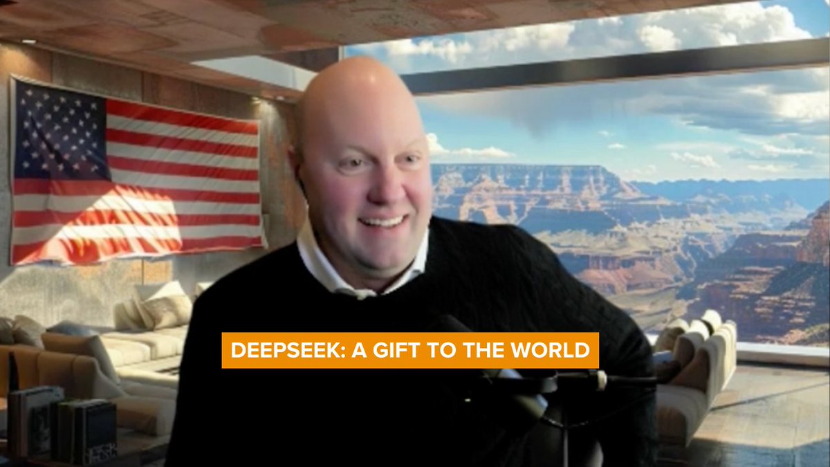 "I say it's a gift to the world." Marc Andreessen 🇺🇸 and shane smith (VICE News) discuss why DeepSeek's decision to be open source creates big opportunities — and big risks — for the future of AI, on a new episode of Shane Smith Has Questions, out now wherever you get your podcasts.
