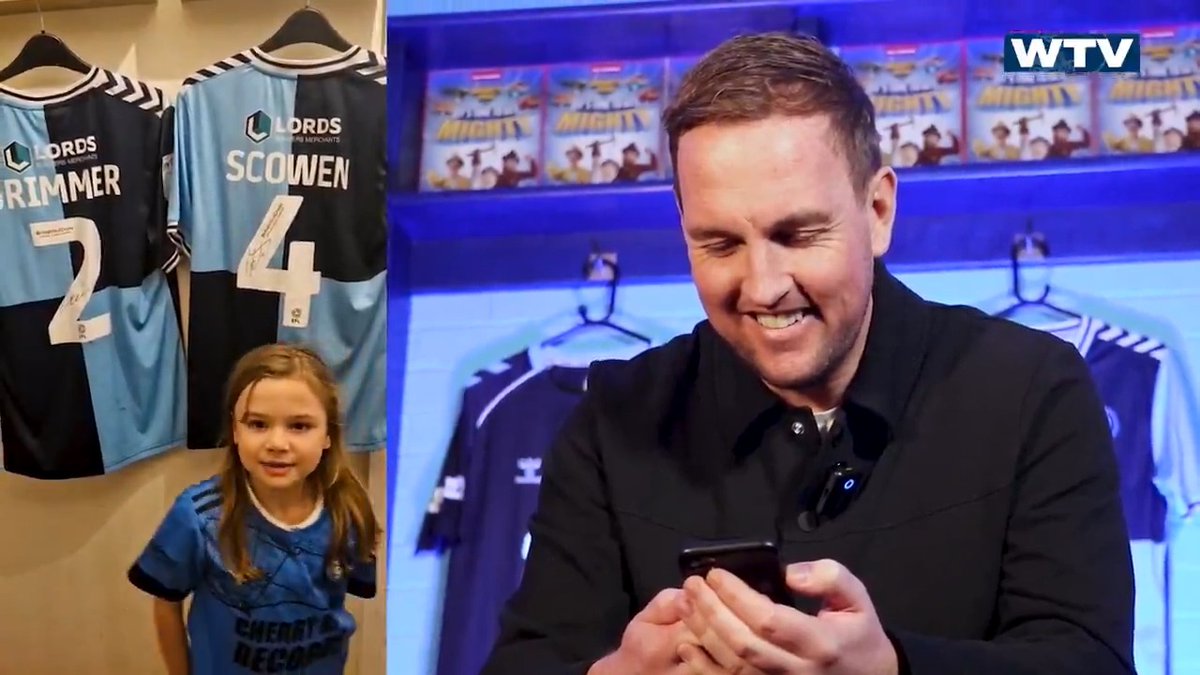 💙 Young superfan Holly sent us a welcome message to show to Mike on his first day at Adams Park, and it was greatly appreciated by our new Head Coach. You're a star Holly, thank you!