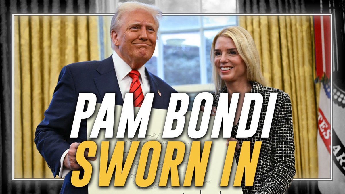 BREAKING: Pam Bondi Sworn In As US Attorney General » WATCH/SHARE THE LIVE X STREAM HERE: