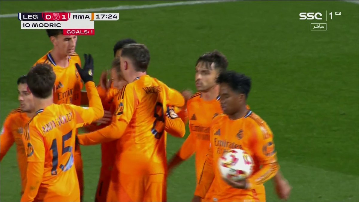 هدددددف!⚽️ تمريرة من رودريغو.. والهدف الأول يأتي من القائد لوكا مودريتش ⚽️🔥 ليغانيس 0 × 1 ريال مدريد #ليغانيس_ريال_مدريد #CopaDelRey | #SSC