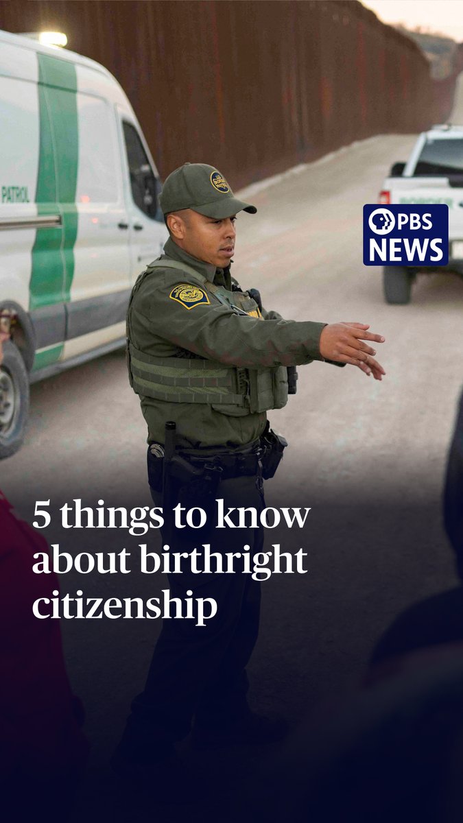 President Donald Trump's attempt to end birthright citizenship in the U.S. has been quickly met with legal challenges. Birthright citizenship in the U.S., since 1898, has been relatively unconditional, according to the Constitution. If you are born on U.S. soil, you are an American citizen. The executive order aims to change that, removing birthright citizenship from children born to mothers “unlawfully present in the United States,” and whose father is not “a United States citizen or lawful permanent resident.” Additionally, birthright citizenship would not extend to a child whose mother's status in the U.S. is “lawful but temporary.” Just as quick as Trump issued the order, lawsuits were filed to stop it from both state attorneys general and immigrant advocacy groups alike, halting the order as multiple court cases take place. PBS News’ Tim McPhillips spoke with Georgetown University Law School Professor Stephen Vladeck on five things to know about birthright citizenship, from its history, its exceptions and what the Trump administration is arguing to defend the order.