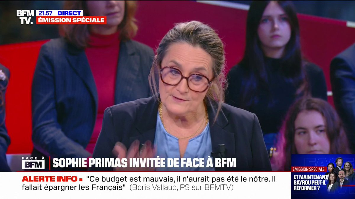 "Merci de ne pas avoir voté la censure et d'avoir permis d'apaiser le pays", adresse la porte-parole du gouvernement à Boris Vallaud (PS)