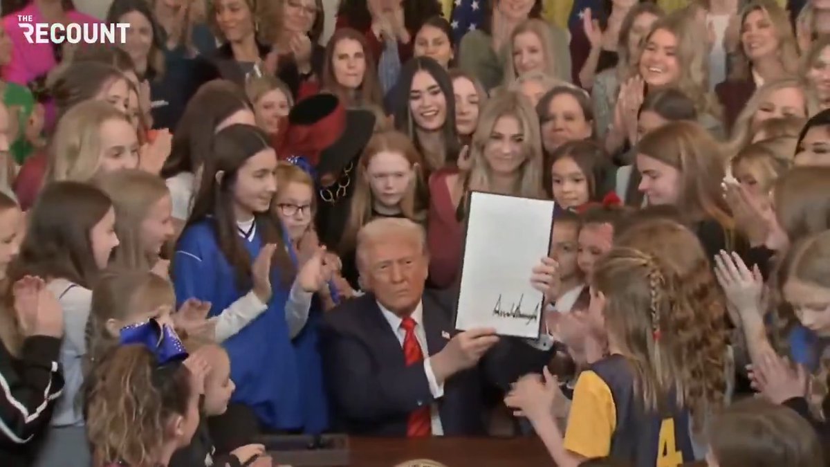 Donald Trump signs a transgender sports ban that would affect less than 1% of student athletes.