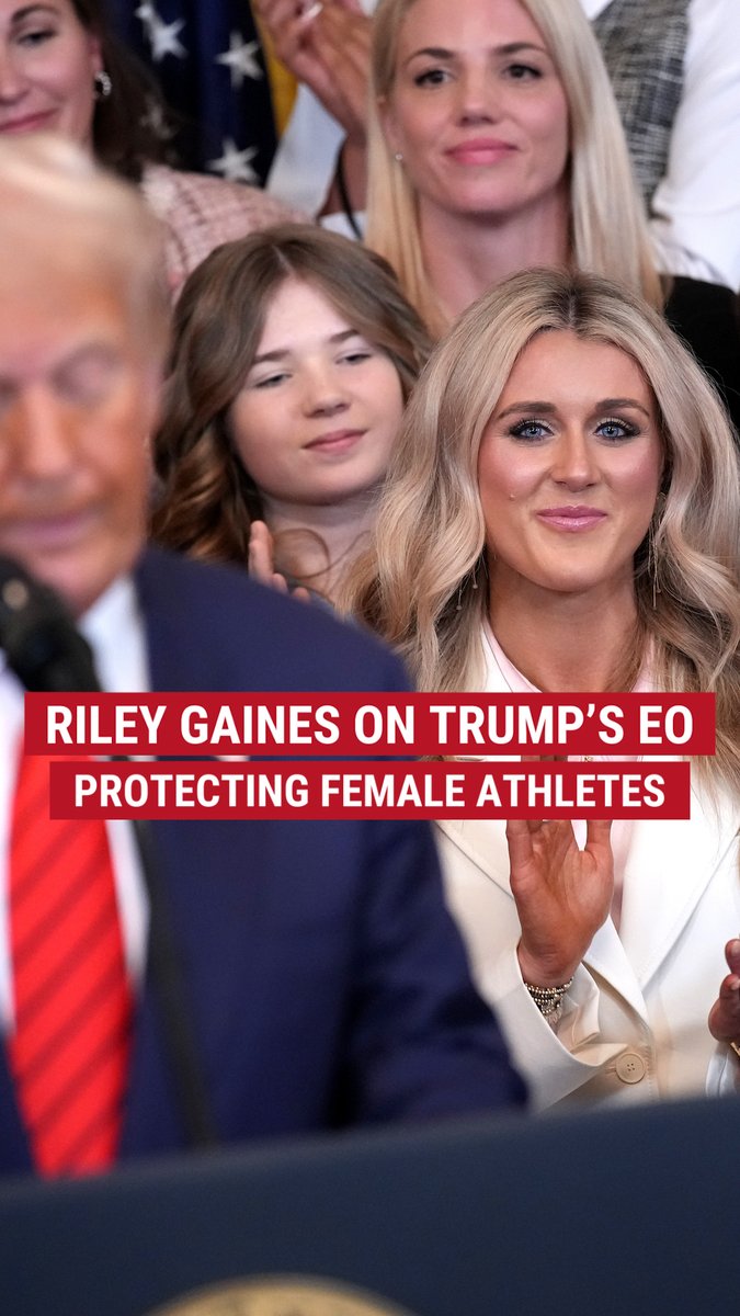 WATCH: Riley Gaines thanks President Trump for standing up for female athletes, as he signs an executive order to keep biological men out of women's sports, saying "it sends a very strong, clear message to women and girls across the country that we matter."