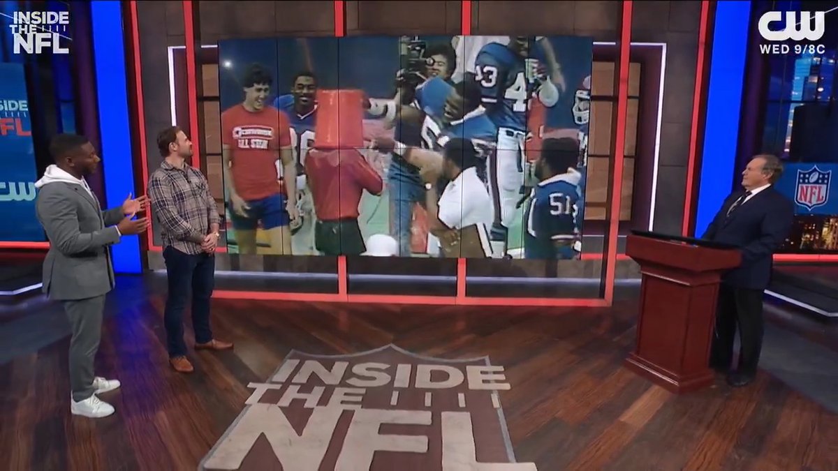 Nothing like a Gatorade bath to get the blood pumping 🥶 Belichick and the @InsidetheNFL crew took a trip down memory lane to the start of a fun tradition Wait til the end... 😂