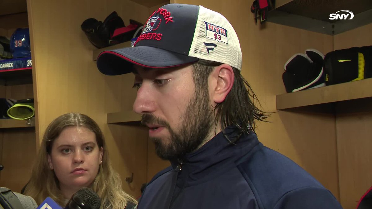 Mika Zibanejad was asked if he knew Chris Kreider was coming on his shorthanded goal: "You can hear him" 😂