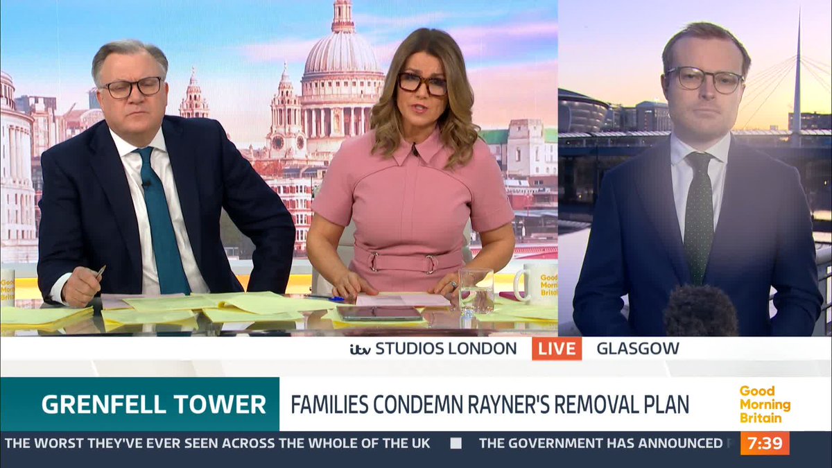 Deputy Prime Minister and Housing Secretary Angela Rayner has been criticised by the families and survivors of the Grenfell Tower tragedy - where 72 people lost their lives - over the decision to demolish it. Energy Minister Michael Shanks speaks to Susanna Reid.