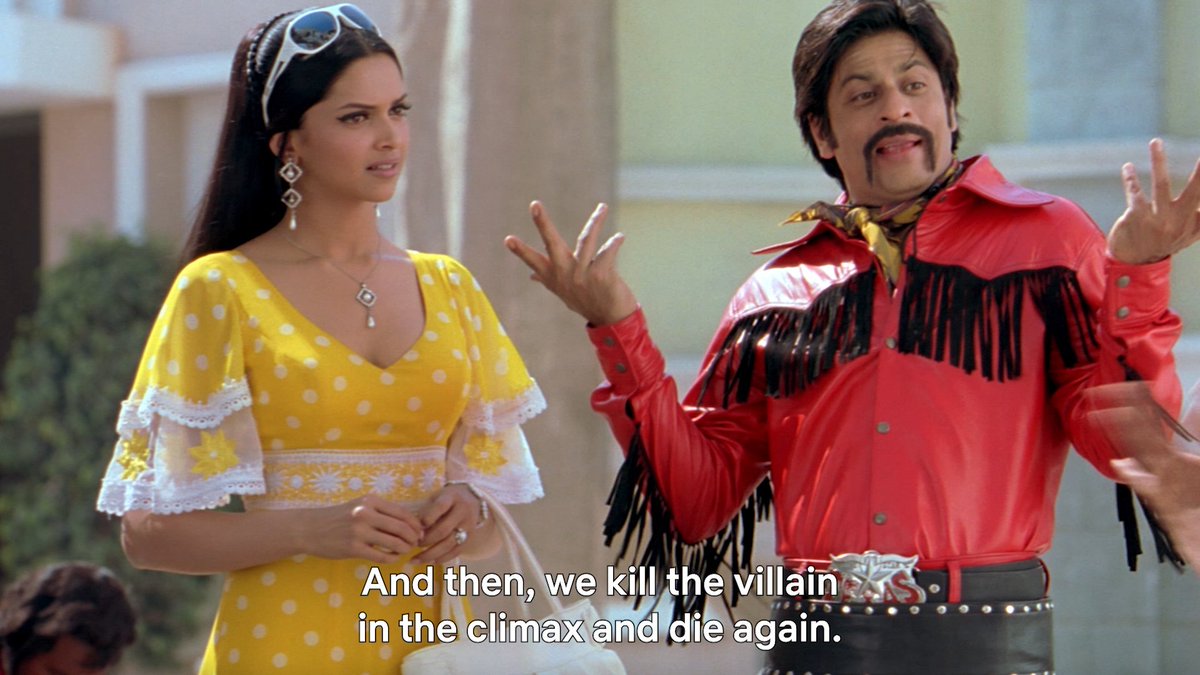 Remember when Om casually explained the entire plot of Om Shanti Om to Shanti
