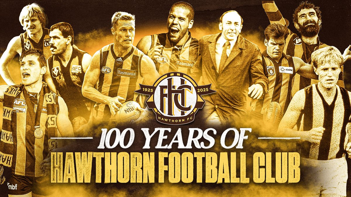 Celebrating Hawthorn's 100th year in the VFL/AFL with this must-watch video 🤎💛