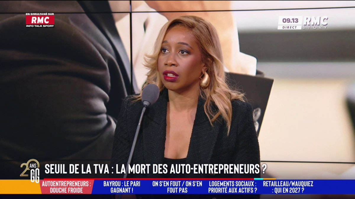 😵 Seuil de la TVA : la mort des auto-entrepreneurs ? 🗣️ Le coup de gueule de@joelle_dago : "Comment peux-tu autant tabasser les gens qui travaillent ? Il n'y a pas une mesure pour les travailleurs. Je n'ai pas vu un député de droite réagir à ce coup de poignard." #GGRMC
