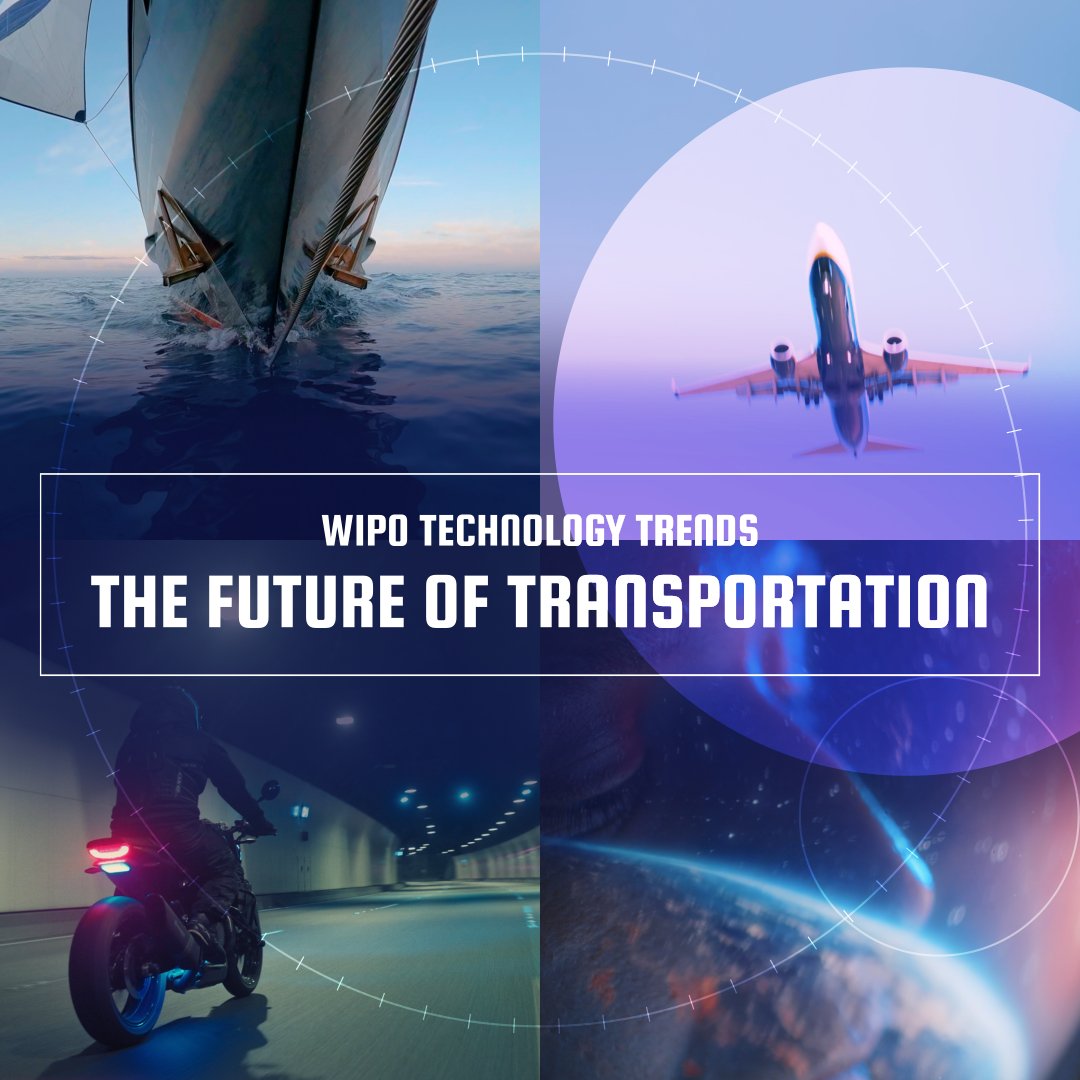 Innovation is reshaping the global transportation sector 🚢🚝🚘🚀, making the way we move people and goods faster, greener and more efficient, a new WIPO report shows. Read more: #WIPOTechTrends