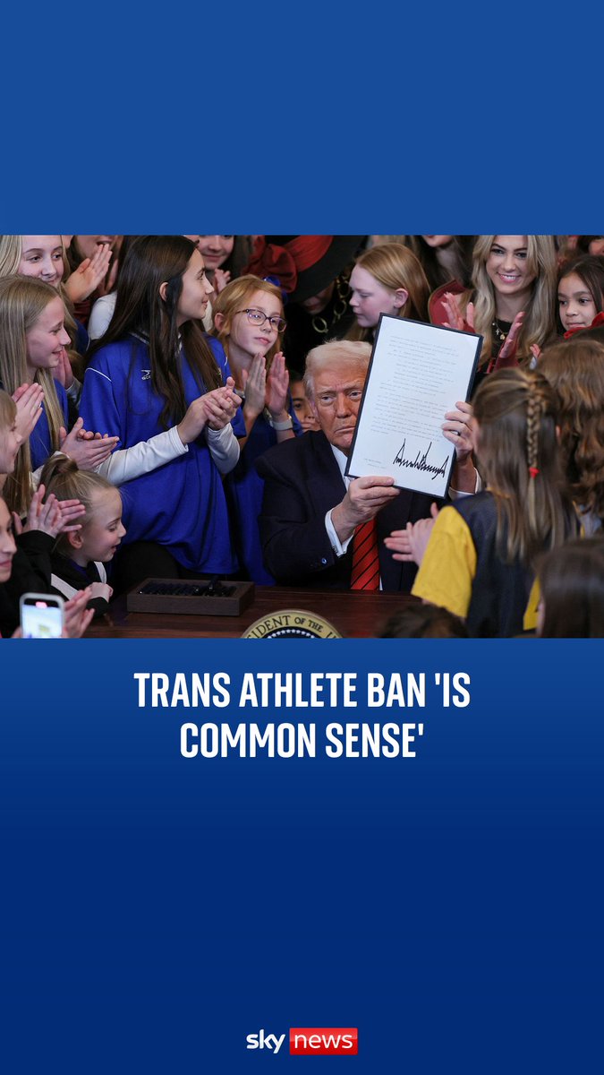Donald Trump says ban on trans athletes in female sports 'is common sense'.