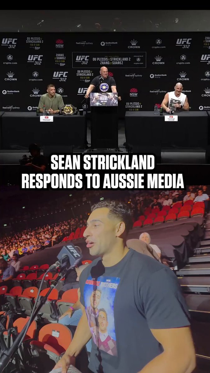Sean Strickland Responds To The Australian Media 🇦🇺 #ufc #mma #seanstrickland