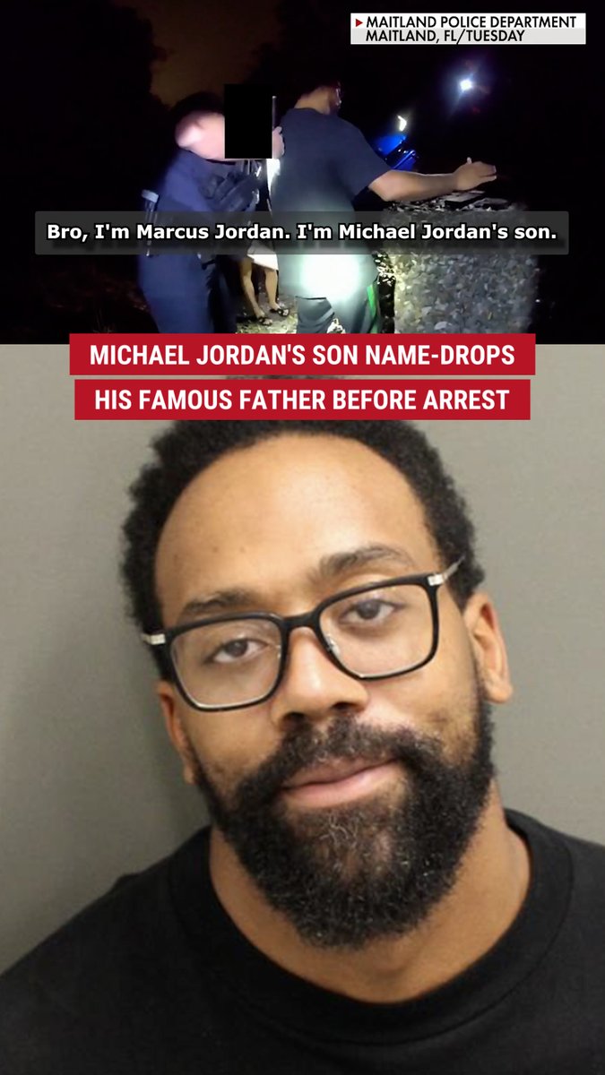 OUT OF BOUNDS: Marcus Jordan was arrested in Florida after getting his Lamborghini stuck on train tracks while allegedly speeding away from police. Officers on the scene say they found a bag of cocaine in his pants, and he now faces multiple charges.