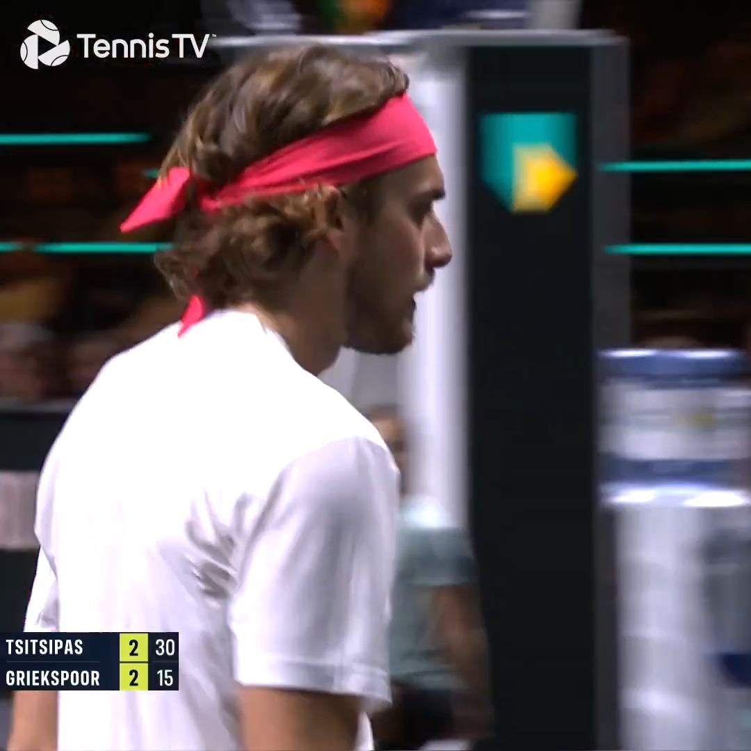 4 Tsitsi-passes in 1 game 😮 Stefanos Tsitsipas #obnamroopen