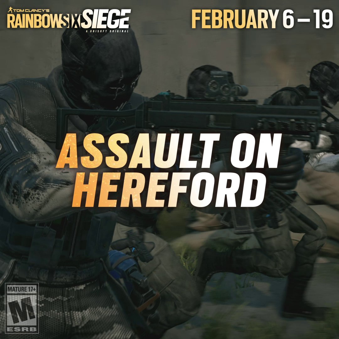 🔥 Team Rainbow is under attack! Join Assault on Hereford for intense 5v5 action across three iconic modes on an exclusive map. Save Team Rainbow or side with Deimos: your choice! Play now and claim a FREE collection pack!