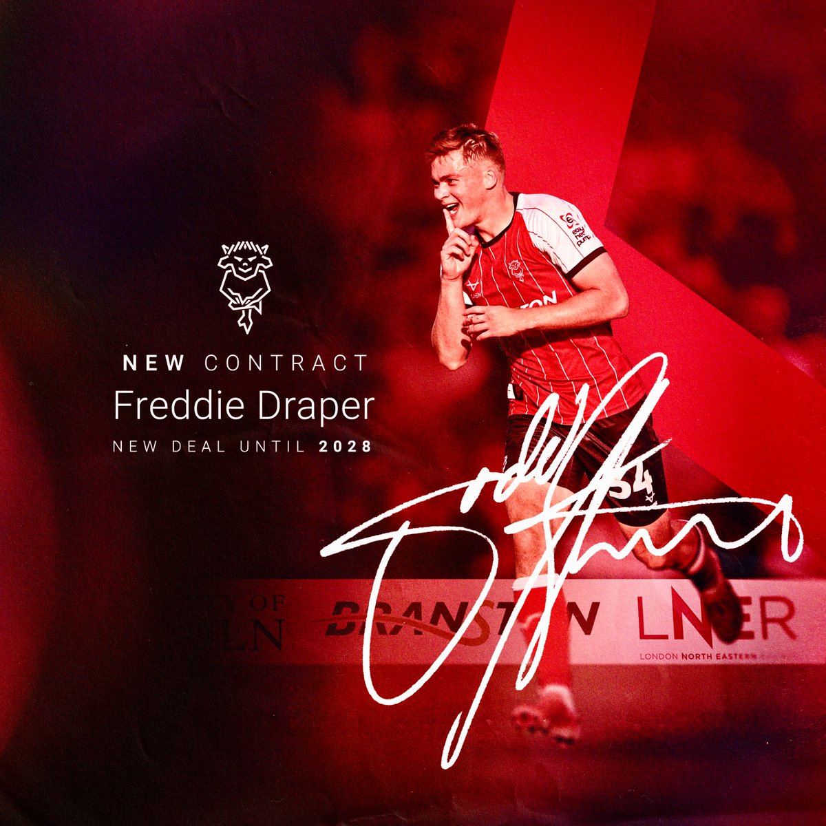 🤝 Freddie Draper has committed his future to the Imps by signing a contract to remain with the club until the summer of 2028!
