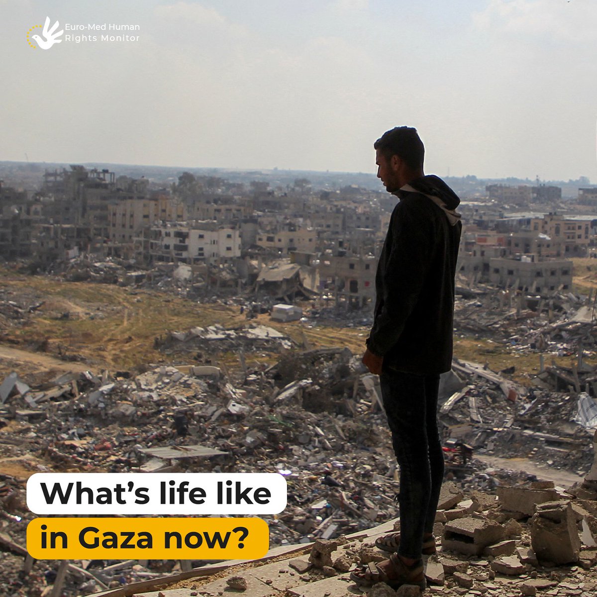 The ceasefire may have stopped the bombs, but #Gaza’s struggle continues. Hunger, displacement, and devastation still haunt its people and survival remains a battle.
