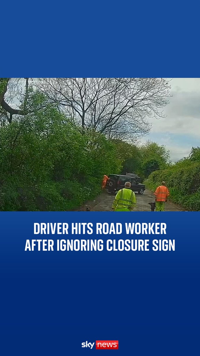 A driver has been jailed for eight months for hitting a roadworker fixing a pothole after ignoring closure sign