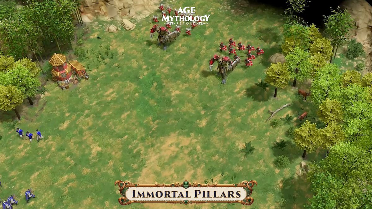 🪨 Use the strength of the earth! Houtu's God Power creates a circular earthen wall that surrounds a small area. Protect your units, trap your enemies to unleash more God Powers (like Blazing Prairie), or block off important resources. Will you show allegiance to Houtu when Immortal Pillars releases?