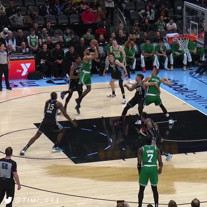 Here's Jayson Tatum going against De'Andre Hunter in the last couple of seasons, including the Celtics-Hawks matchup in the 2023 playoffs: