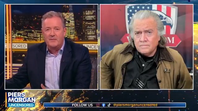 "Piers, you're just wrong about Ukraine!" Watch more of Piers Morgan's discussion with Steve Bannon 👇 📺 Piers Morgan