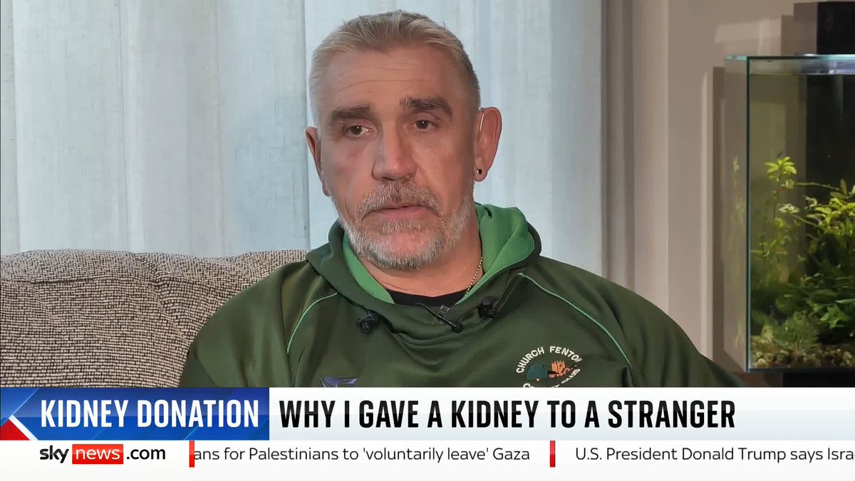 'I was always going to give a kidney, so I thought why not give a kidney and save someone else from the pain we've been through.' Andy Emmott donated to a stranger in memory of his daughter, saying, 'it makes me very happy to give someone else the gift of life.' 📺 Sky 501